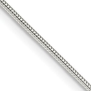 1mm Sterling Silver Solid Round Snake Chain Necklace, 20 Inch
